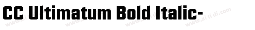 CC Ultimatum Bold Italic字体转换
